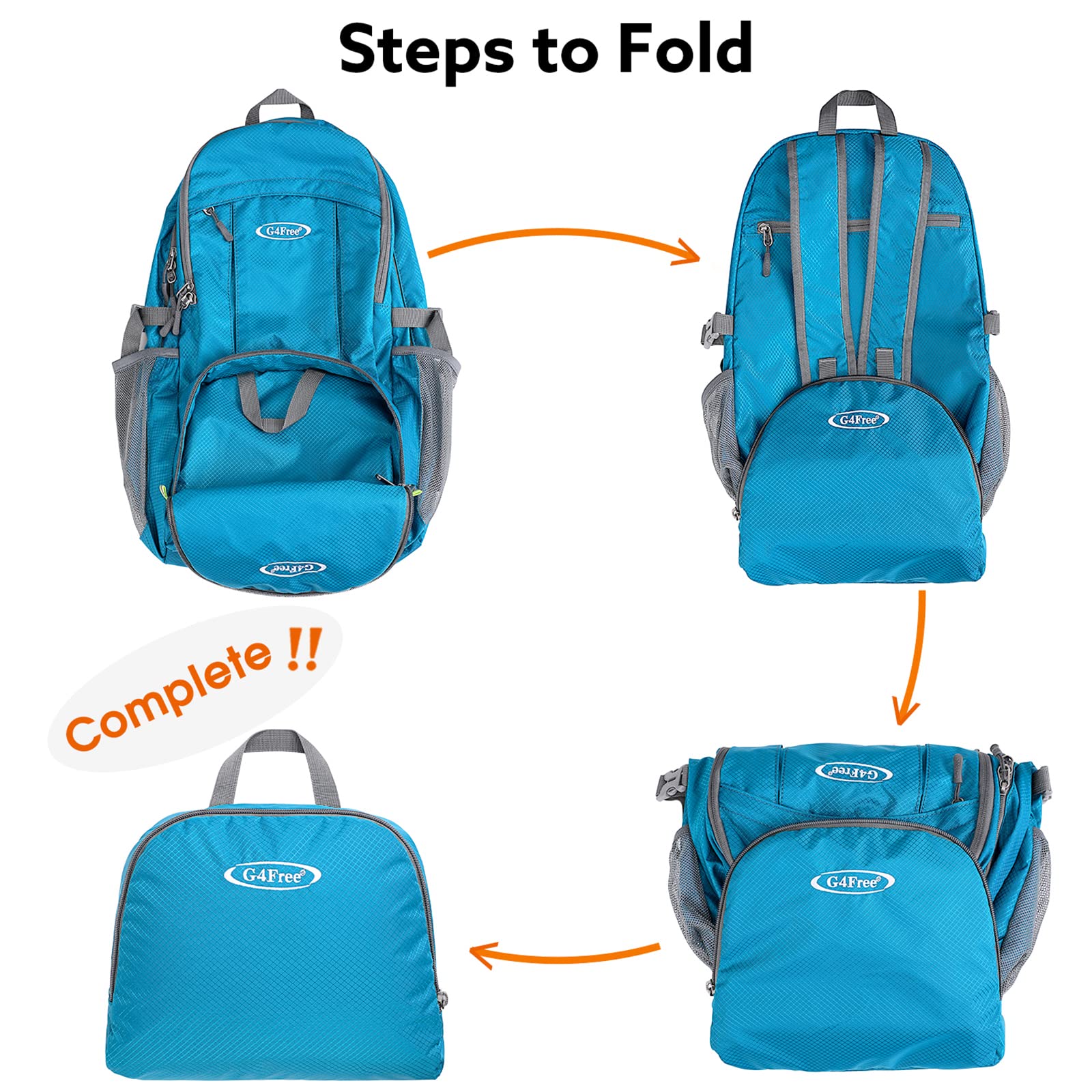 G4Free G4Free 40L Lightweight Packable Hiking Backpack 