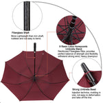 G4Free G4Free Automatic Open Golf Umbrella Double Canopy Vented Stick Umbrellas 