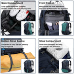 G4Free G4Free 50L Hiking Backpack with Rain Cover for Men Women 