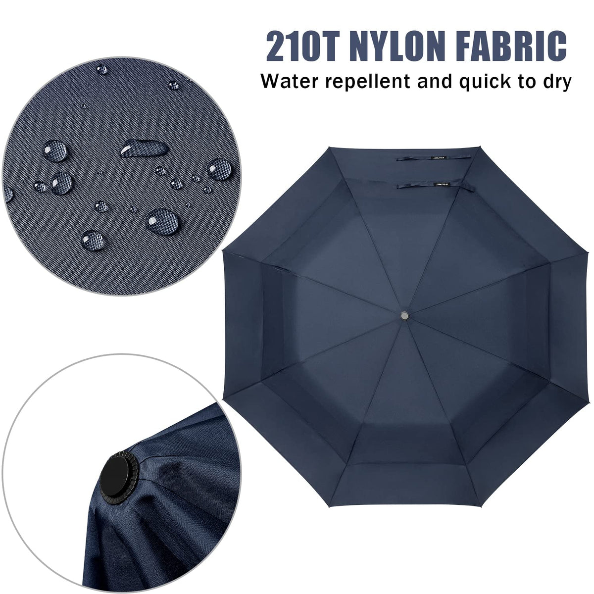 G4Free G4Free 62 Inch Portable Automatic Open Oversize Vented Double Canopy Umbrellas 