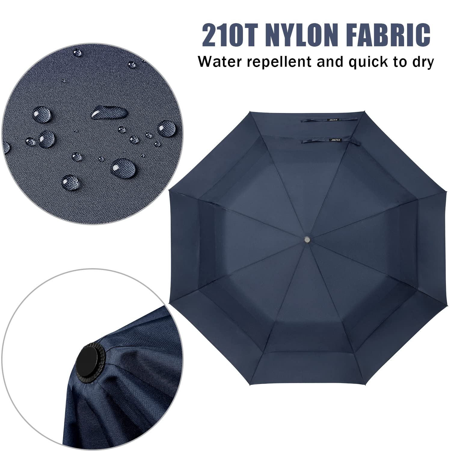 G4Free G4Free 62 Inch Portable Automatic Open Oversize Vented Double Canopy Umbrellas 