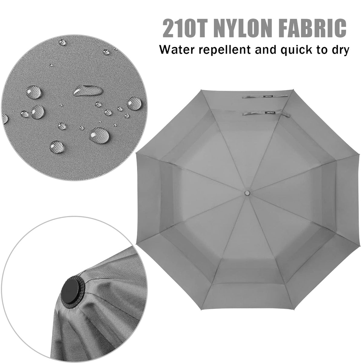 G4Free G4Free 62 Inch Portable Automatic Open Oversize Vented Double Canopy Umbrellas 