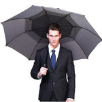 G4Free G4Free Automatic Open Golf Umbrella Double Canopy Vented Stick Umbrellas 