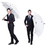 G4Free G4Free Automatic Open Golf Umbrella Double Canopy Vented Stick Umbrellas 