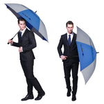 G4Free G4Free Automatic Open Golf Umbrella Double Canopy Vented Stick Umbrellas 