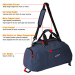 G4Free G4Free 40L 3-Way Duffle Bag Backpack Gym Bag 