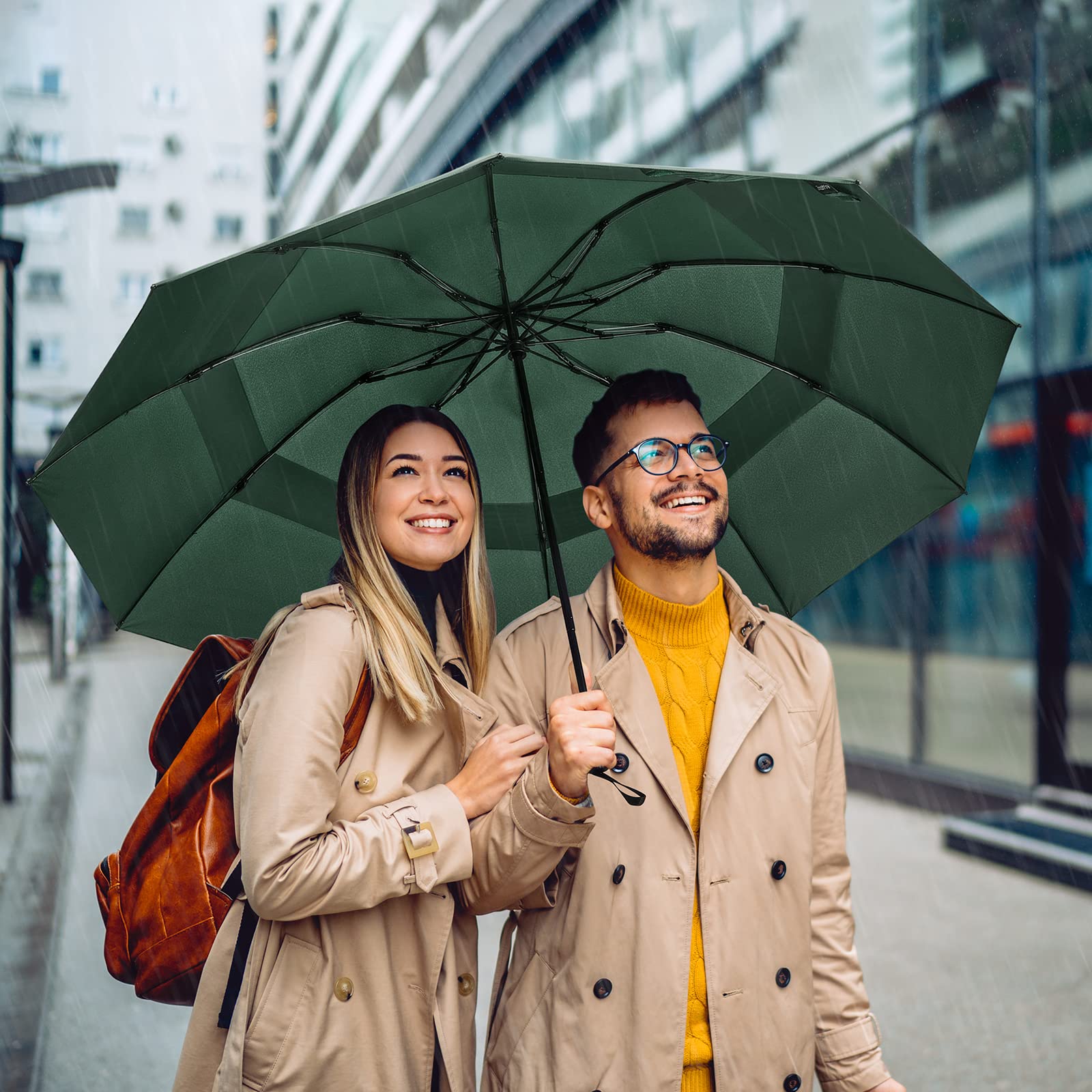 G4Free G4Free 62 Inch Large 10 Ribs Compact Reverse Windproof Umbrella