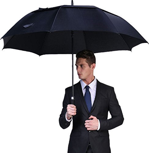 G4Free G4Free Automatic Open Golf Umbrella Double Canopy Vented Stick Umbrellas 