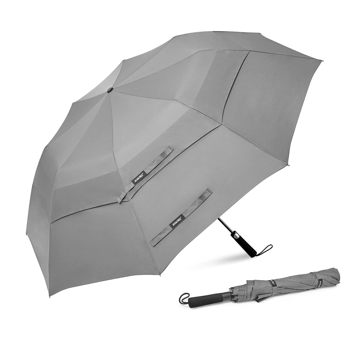 G4Free G4Free 62 Inch Portable Automatic Open Oversize Vented Double Canopy Umbrellas 