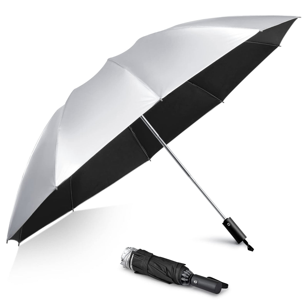 G4Free G4Free UPF 50+ UV Protection 54 Inch Large Reverse Travel Umbrella 