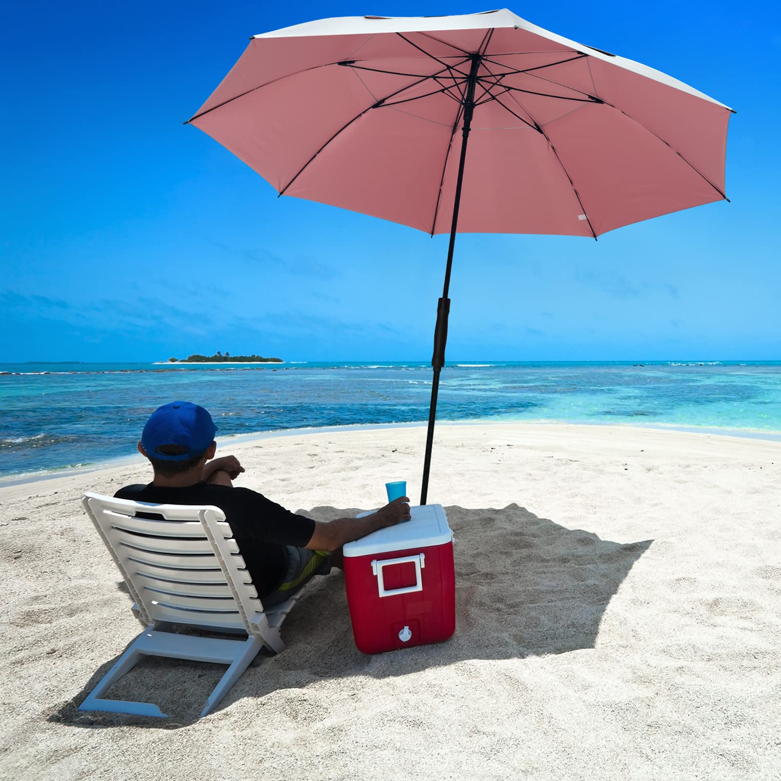 G4Free G4Free 68 Arc Vented UV Auto Extra Large Windproof Golf/Beach Umbrellas 