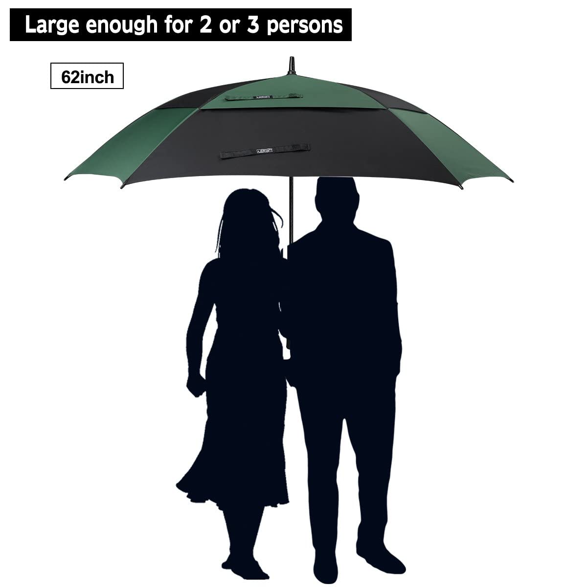 G4Free G4Free Extra Large Golf Umbrella 62/68 inch Vented Square Umbrella 