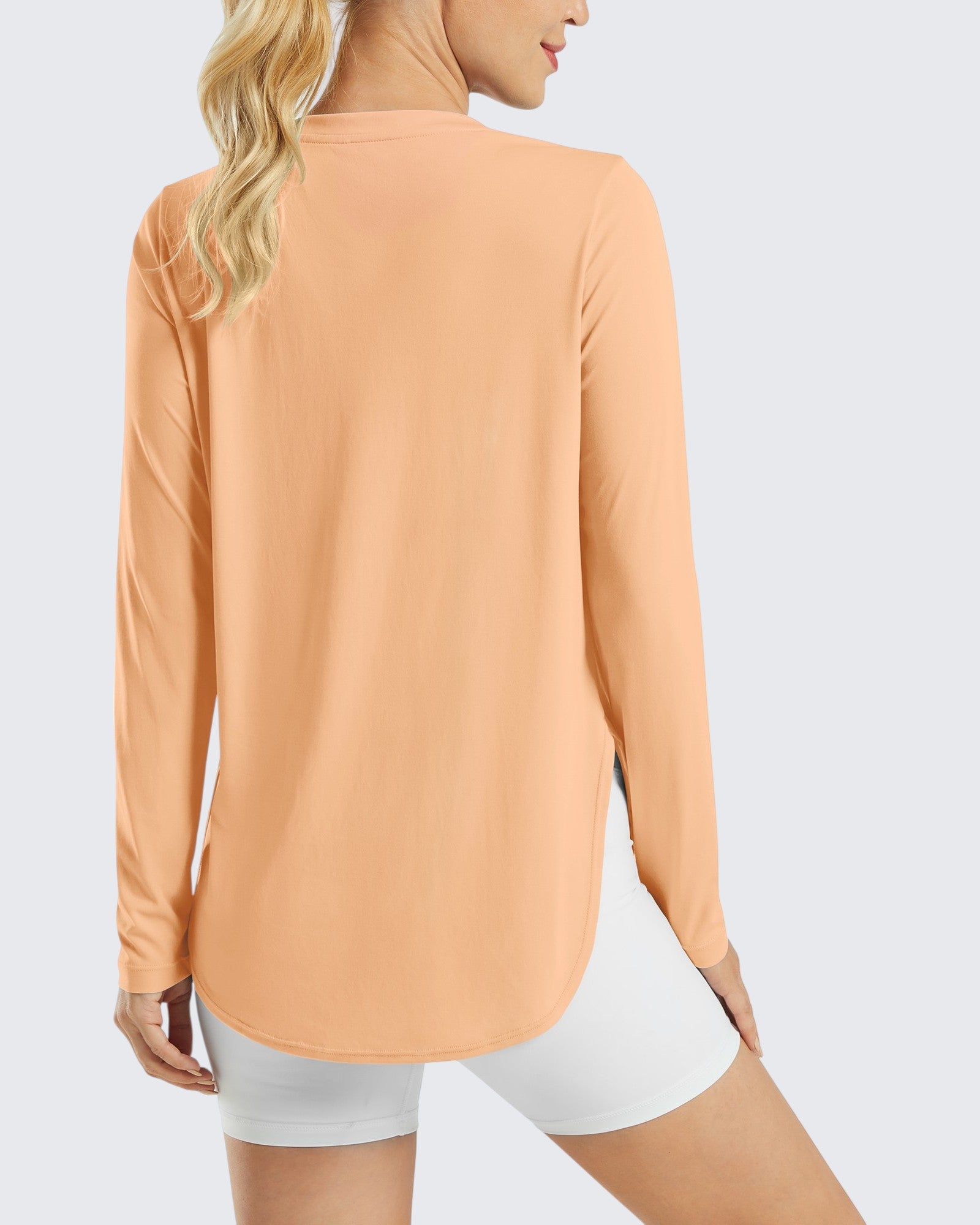 G4Free Activewear Scoop Neck UV Sun Workout Long Sleeve Tops 