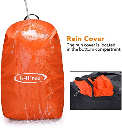 G4Free - G4Free 45L Waterproof Hiking Travel Backpack with Rain Cover -D02V648A-D02V648B-D02V648C-D02V648D