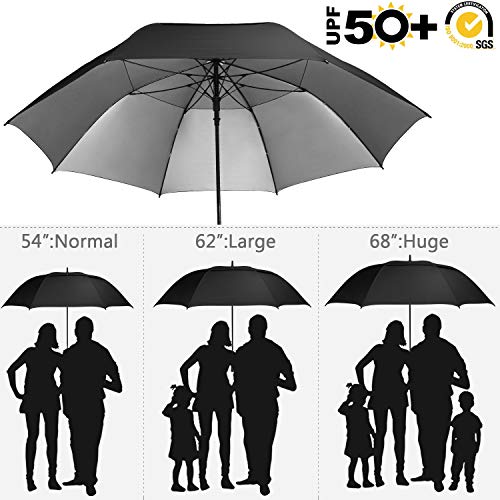 G4Free - G4Free 54/62/68 Inch UV Protection Auto Open Double Canopy Sun Rain Umbrella -D02V686A-D02V682A-D02V558A-D02V686B-D02V682B