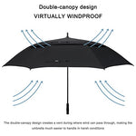 G4Free - G4Free 72 Inch Huge Double Canopy Vented Windproof Stick Umbrellas -D02V716A-D02V716C-D02V716B