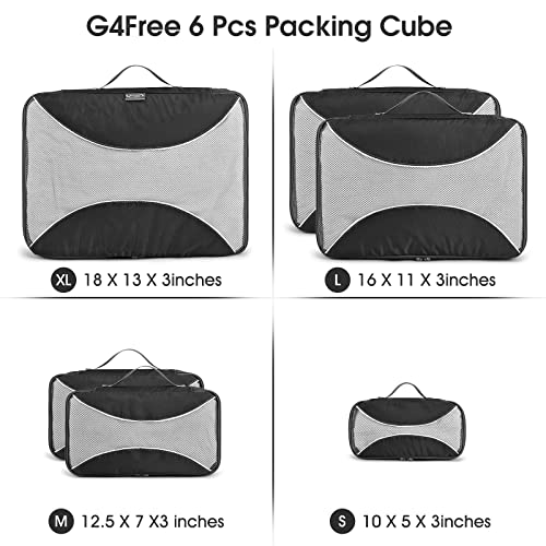 G4Free - G4Free Packing Cubes 6pcs Travel Accessories Organizers Travel Packing Bags -D10V005A-D10V005B