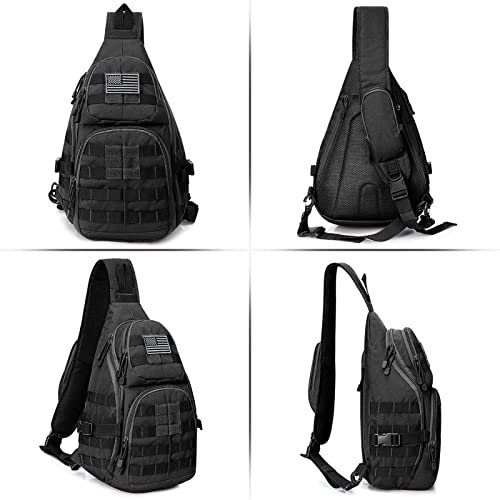 G4Free - G4Free Tactical EDC Military Rover Sling Bag Pack with Pistol Holster -D02V760D-D02V760A-D02V760C