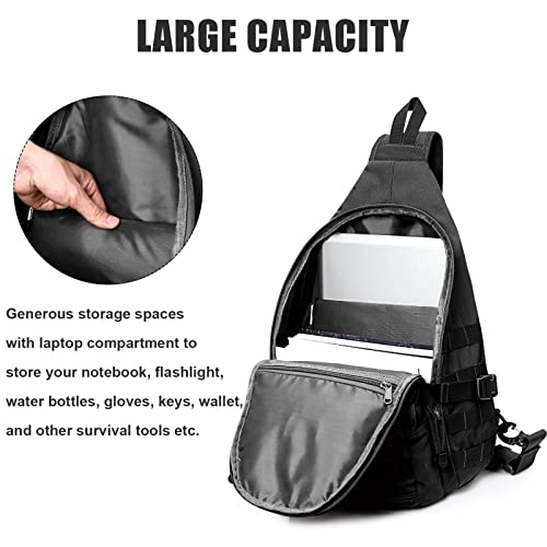 G4Free - G4Free Tactical EDC Military Rover Sling Bag Pack with Pistol Holster -D02V760D-D02V760A-D02V760C
